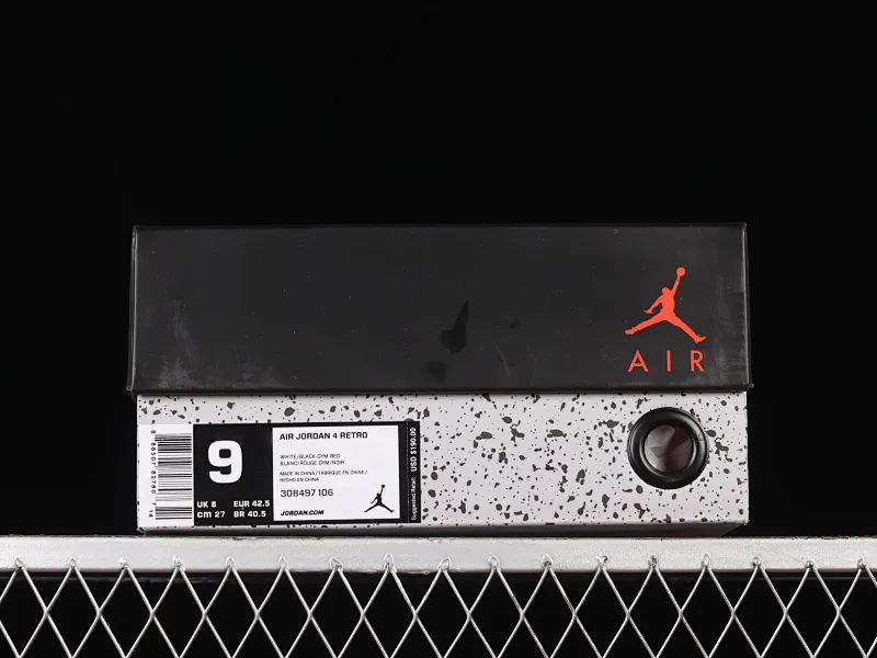 All categories Air Jordan Jordan series basketball shoes Air Jordan 4 Pure original Air Jordan 4 Motorsport AJ4 Joe 4 racing white and red 308497-106